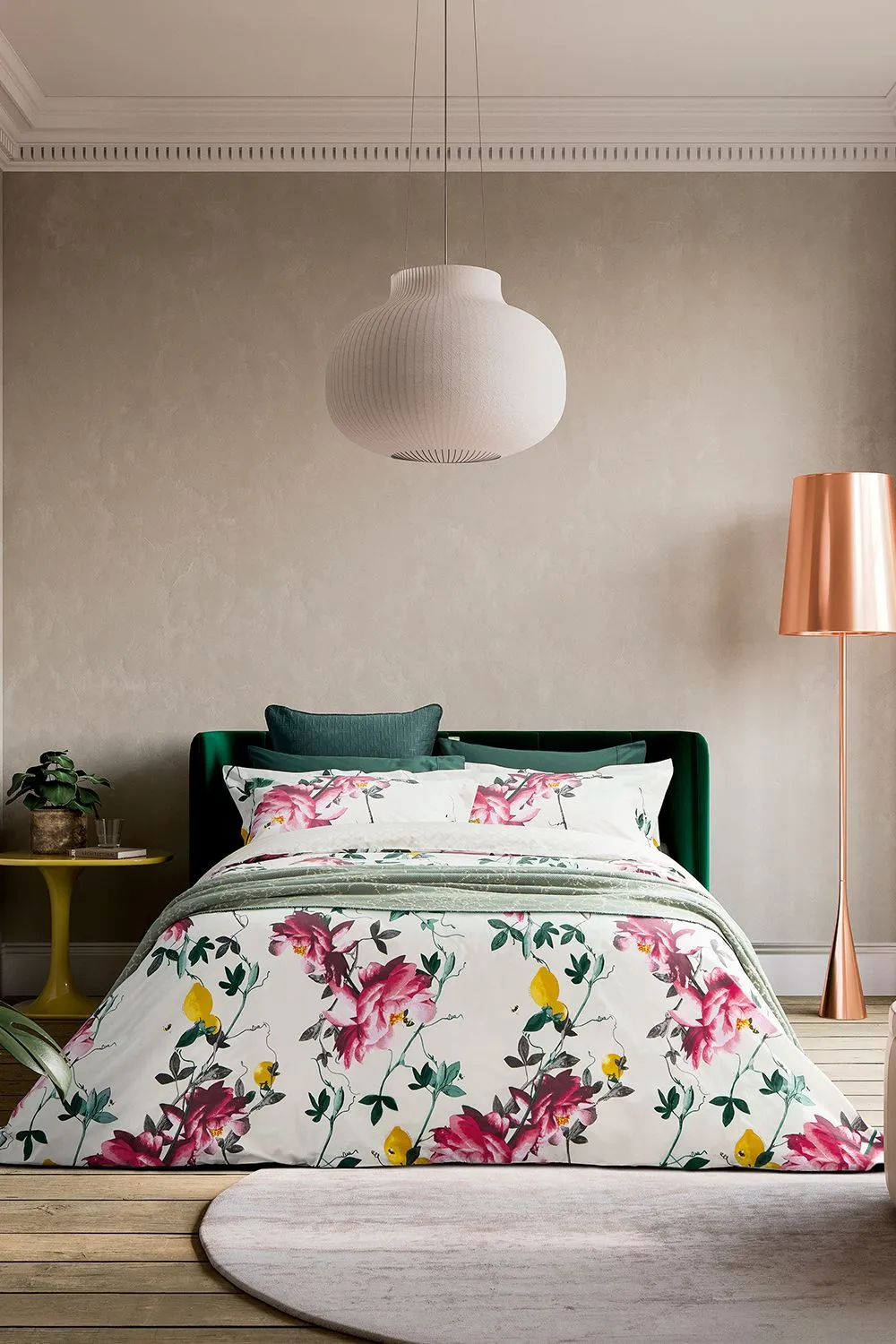 Ted Baker 'Citrus Bloom' Cotton Duvet Cover Set in Cream