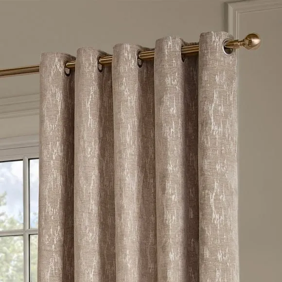 Paoletti Aurelio Chenille Eyelet Curtains 1
