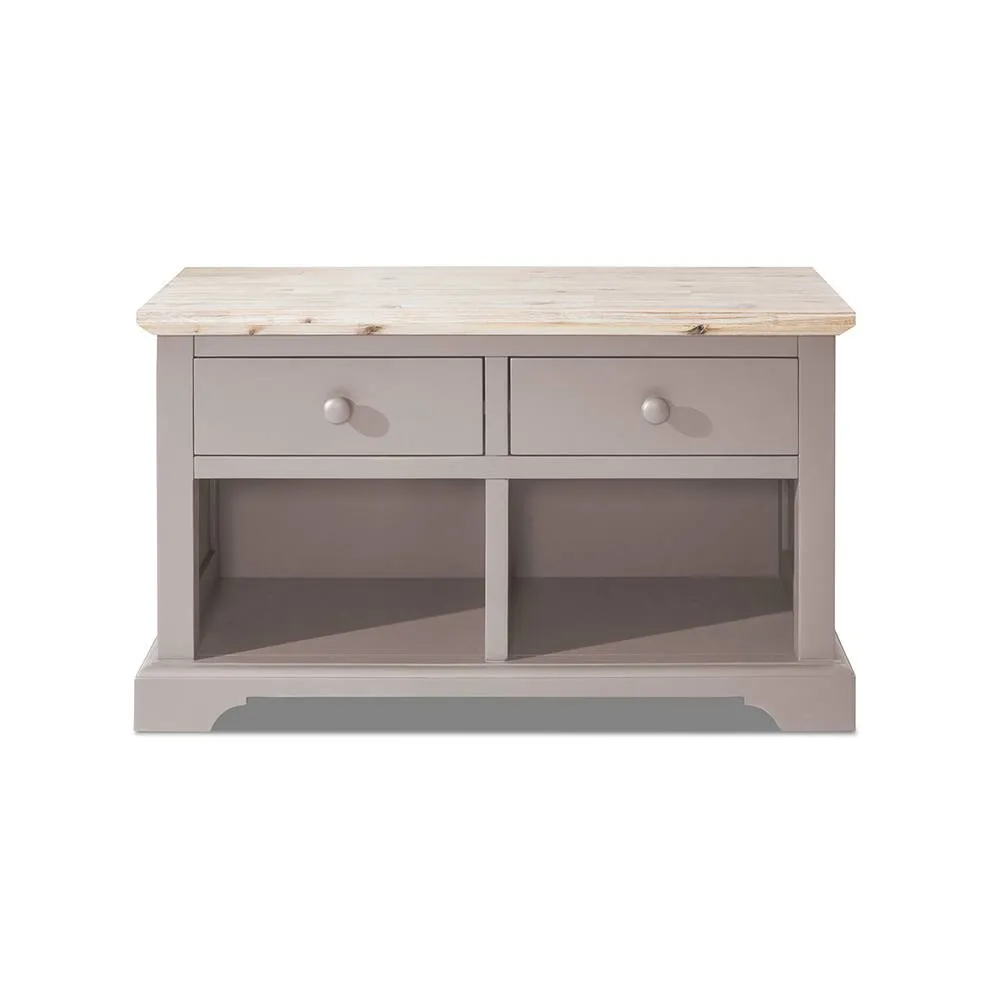 Statement Furniture Florence Storage Bench with 2 Drawers & 2 Baskets in Taupe 5