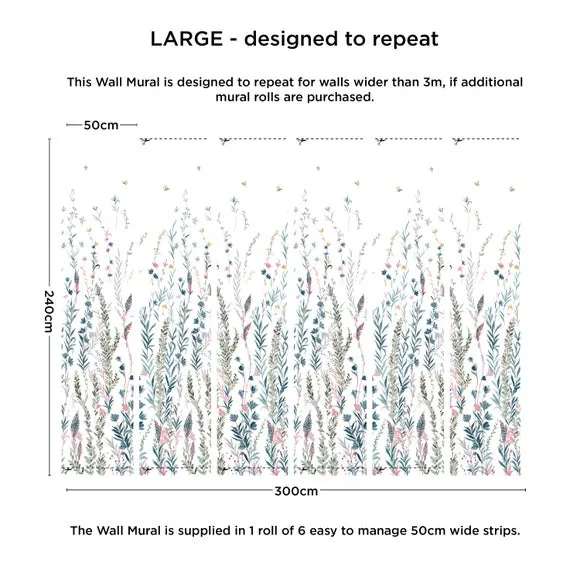 Whimsical Botanical Wall Mural 4