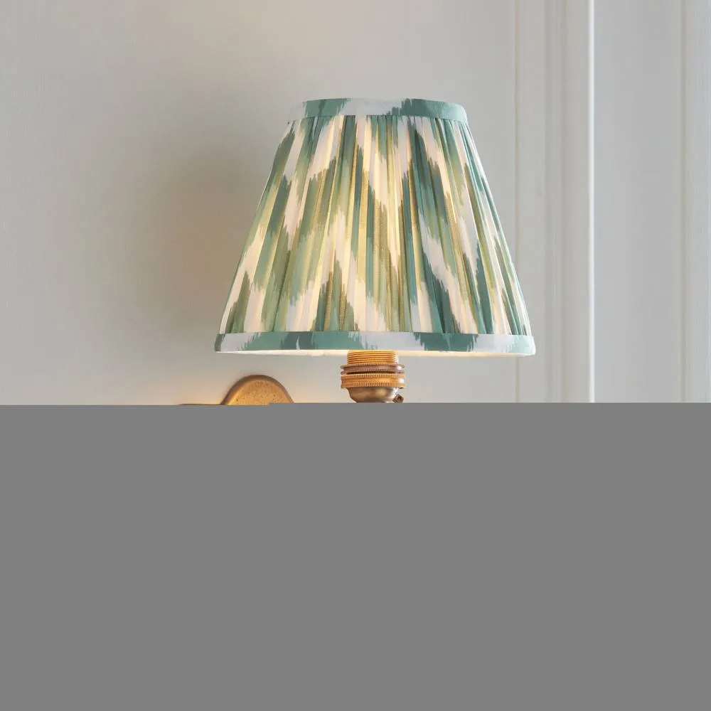 Netlighting Anvil Angle & Zigzag 16cm Wall Lamp Antique Brass Cotswold Green in Gold 4