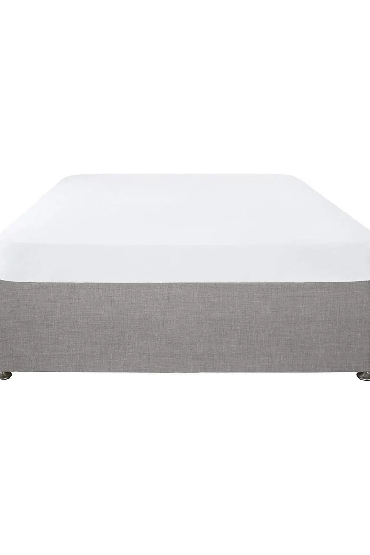 Serene 'Plain Dyed' Soft Touch 32cm Fitted Bed Sheet in White | Size: King Fitted