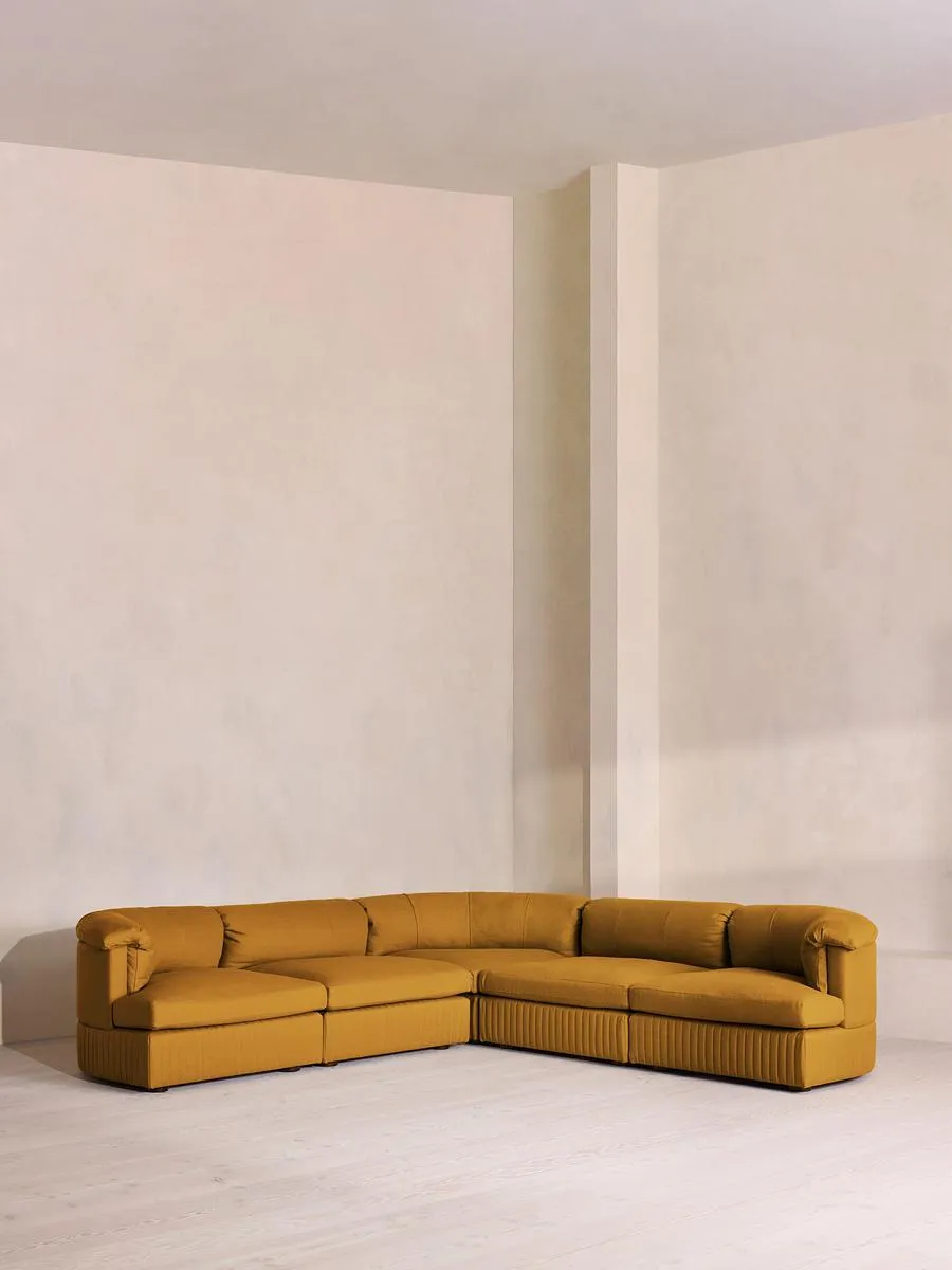 Oona Deep Sit Modular Sofa, Corner Sofa, Linen, Turmeric