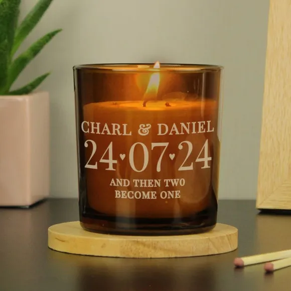 Personalised Special Date Glass Candle