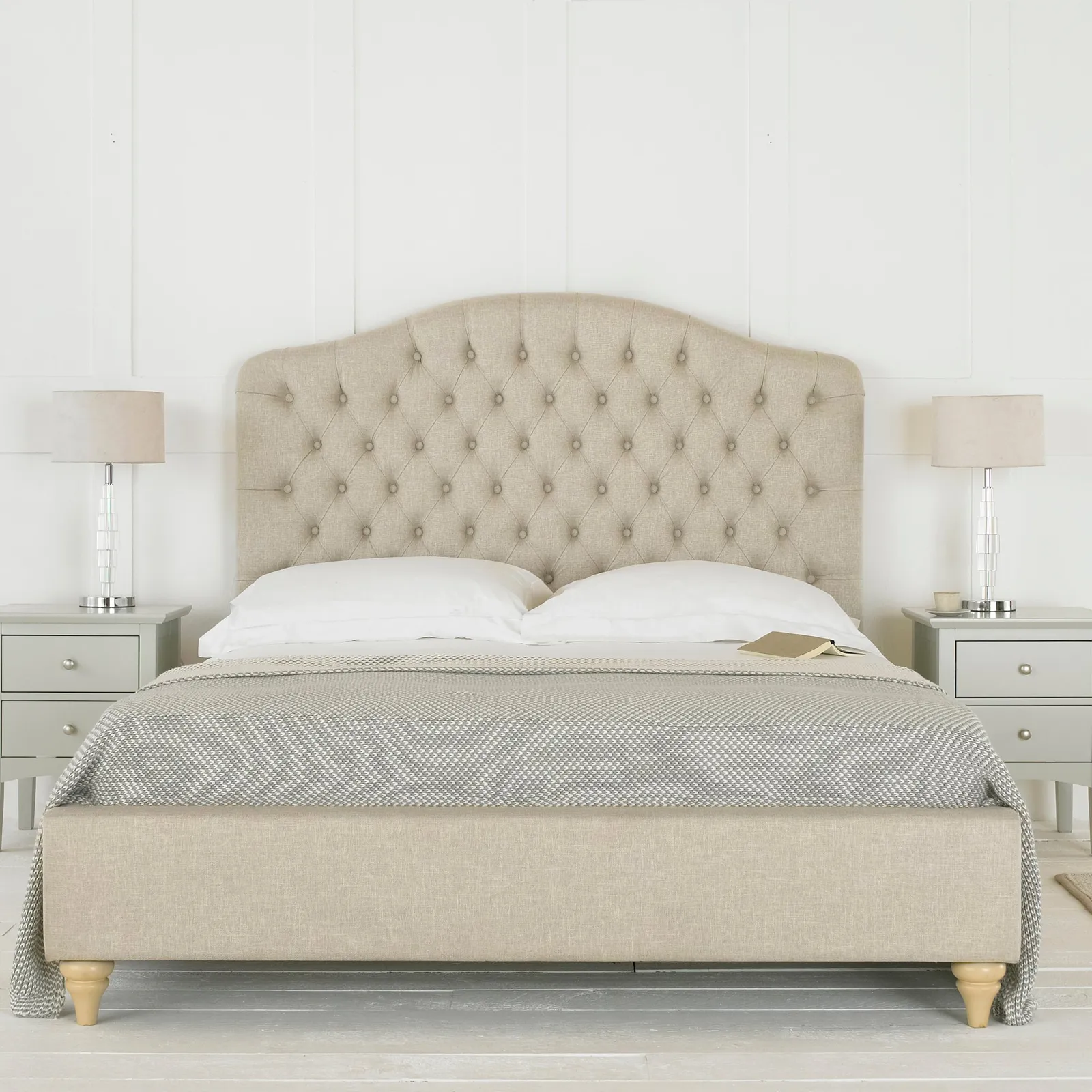 Balmoral Chesterfield Bed Frame Beige
