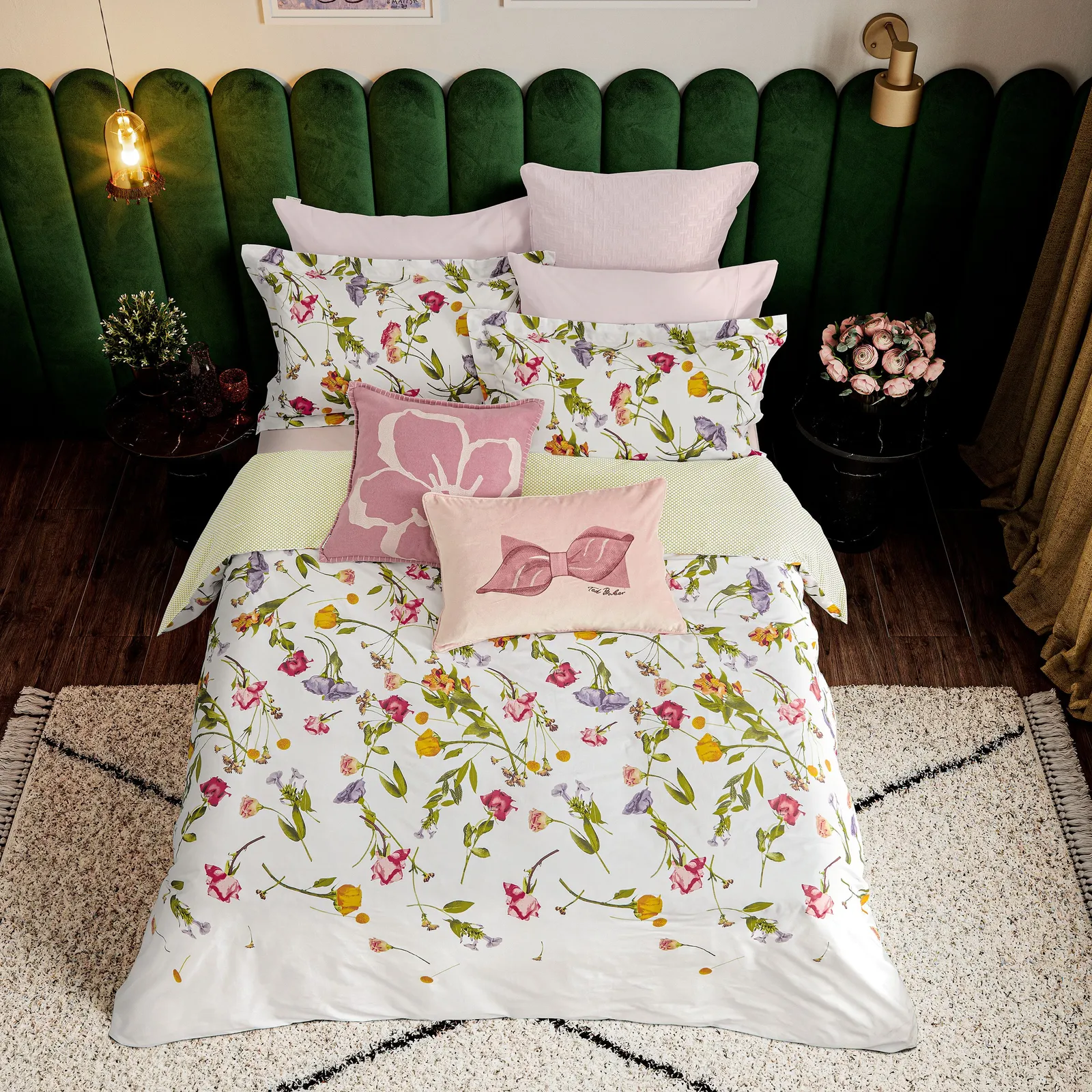 Ted Baker 'Scattered Bouquet' Cotton Percale Duvet Cover Set in White