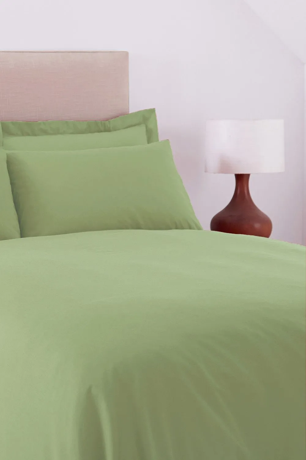 Martex Poetry Plain Dyed Duvet Cover Set in Pale Green 2