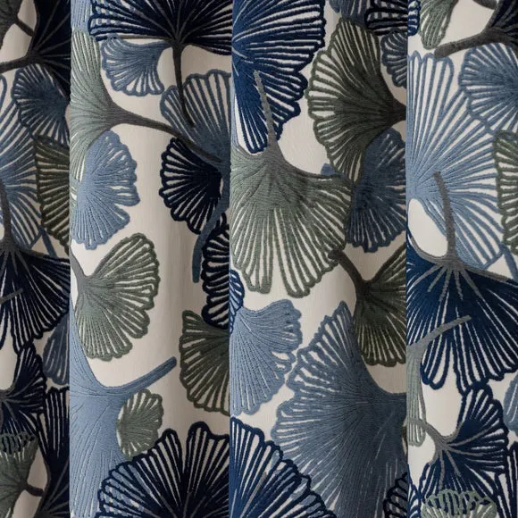Gingko Cut Velvet Eyelet Curtains 3