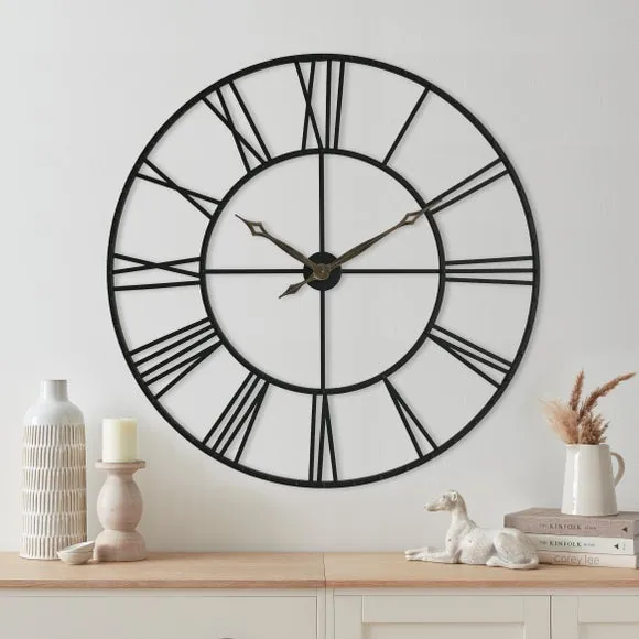 Black Skeleton Indoor Outdoor Wall Clock