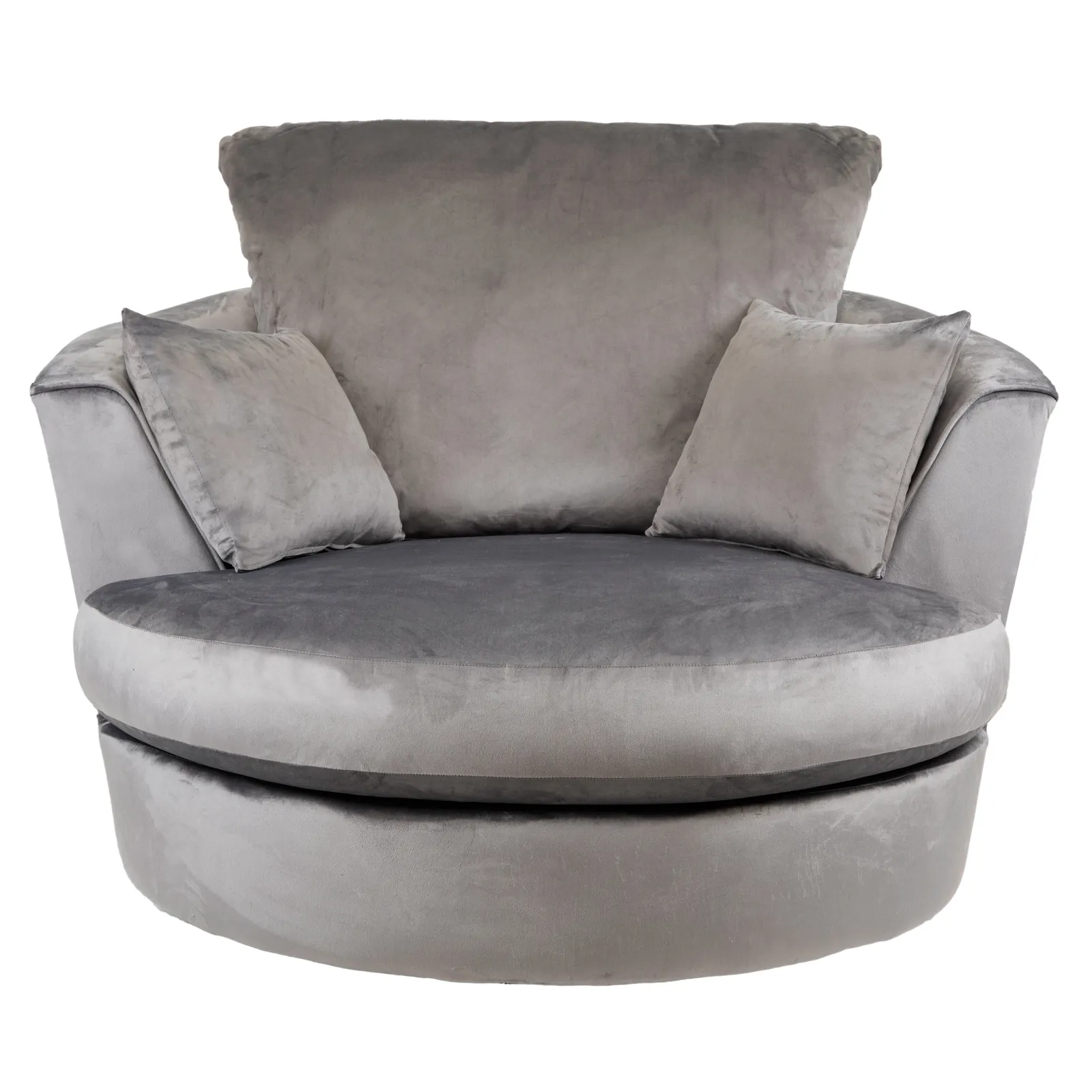 Blake Velvet Swivel Chair Grey