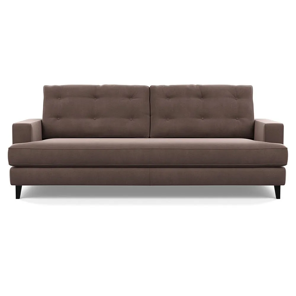 Heal's Mistral 4 Seater Sofa Smart Velvet Mouse Black Feet