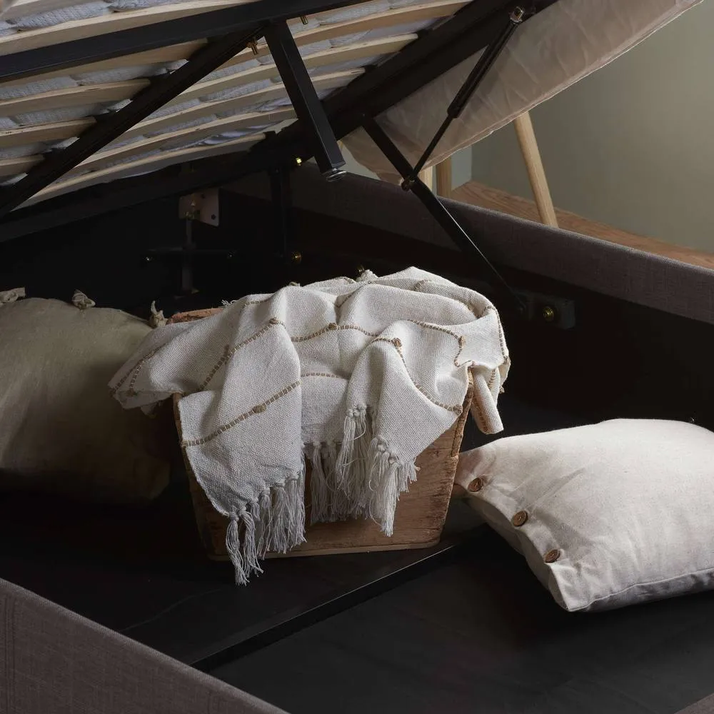 Birlea Berlin Grey Fabric Ottoman Storage Bed in Mid Grey 6