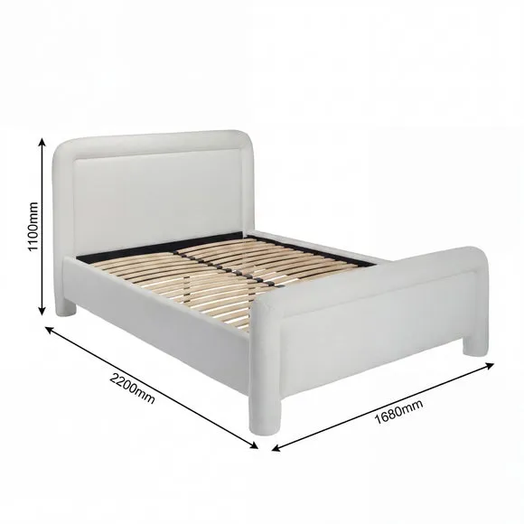 Leonnie Chenille Bed Frame 4