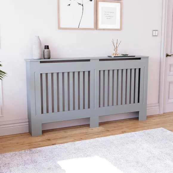 Return - Vida Designs Chelsea Radiator Cover, Grey Large