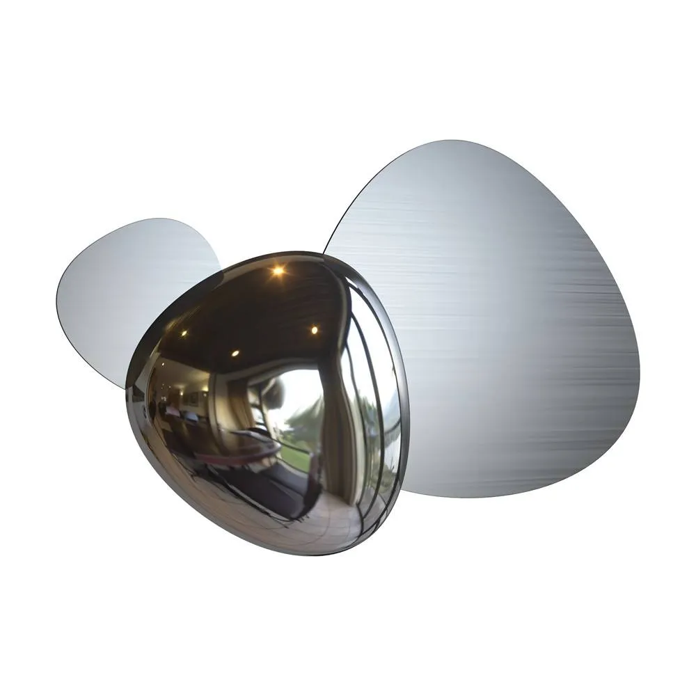 Netlighting Jack stone Modern Integrated LED Wall Lamp Nickel 3000K in Grey