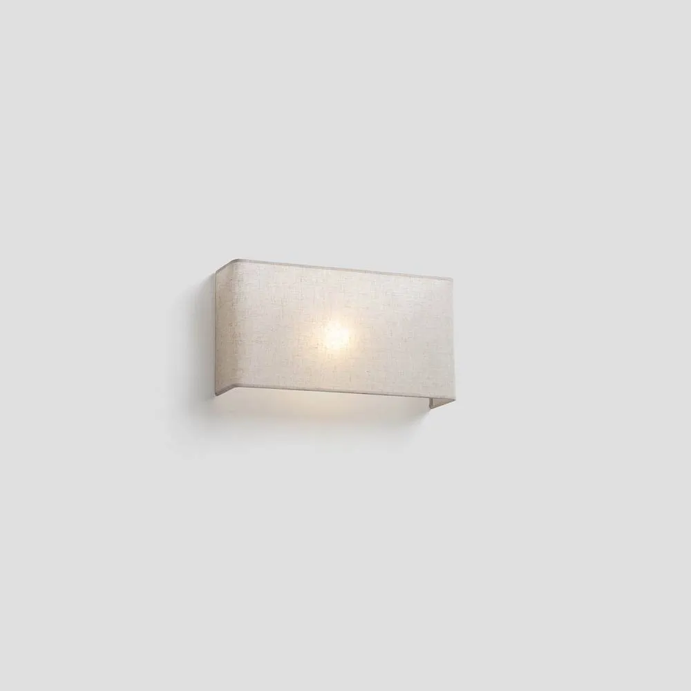 Netlighting Otton Rectangle Horizontal Linen Wall Lamp 2L in White 2