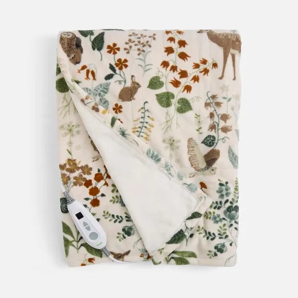 Woodland Friends Fleece Electric Throw Blanket 2