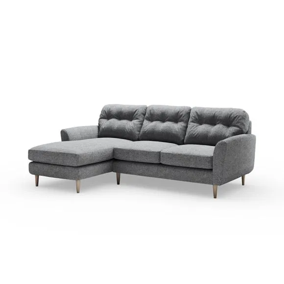Sven Tonal Weave Large Corner Chaise Sofa 6
