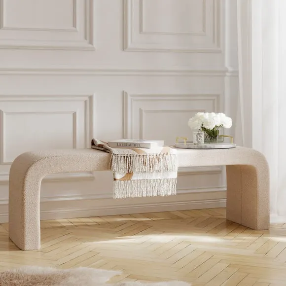 Ren 2 Seater Boucle Dining Bench