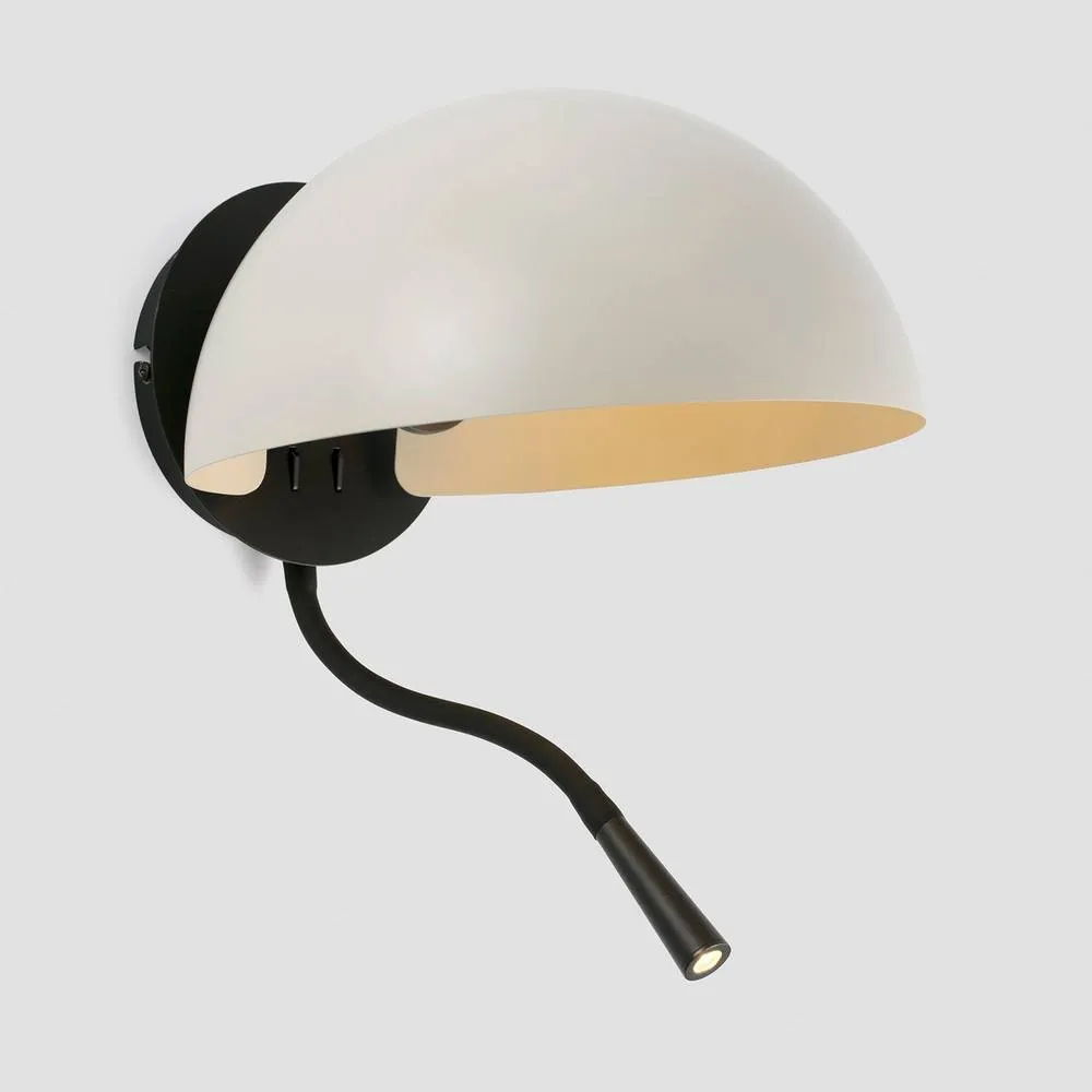Netlighting Dominica Reading Light Black With Beige Shade 5
