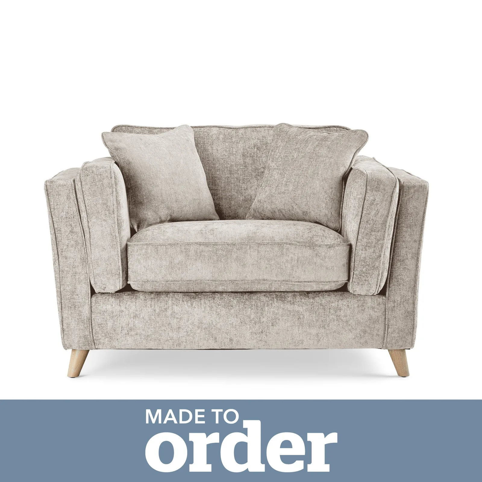 Arabella Snuggle Chair Luxury Chenille Brown