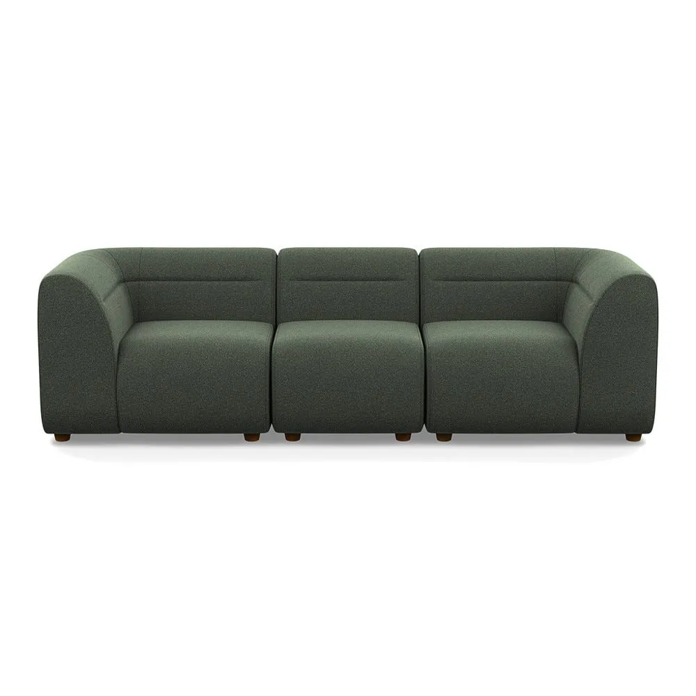 Heal's Lilli 3 Seater Sofa Boucle Fern Natural Beech Feet 1