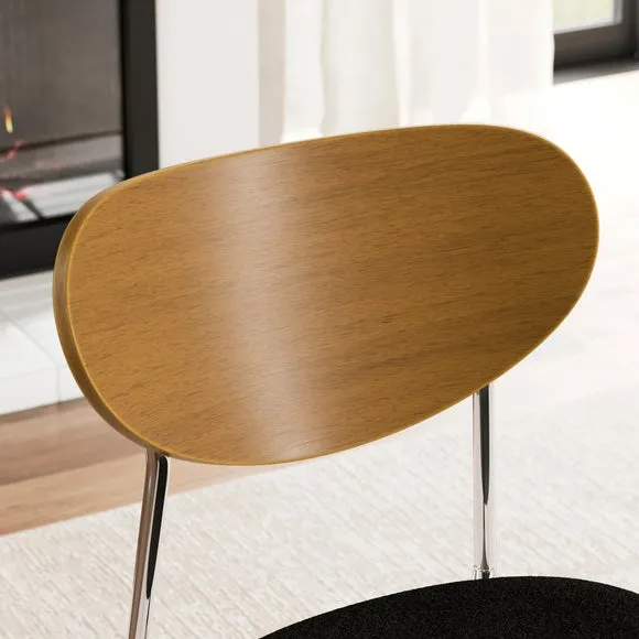 Finn Curved Back Dining Chair, Faux Leather 3
