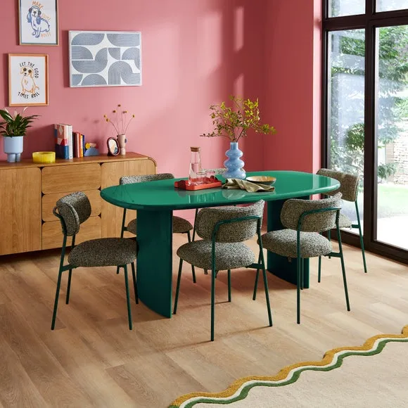 Elements Cooper Dining Chair, Tonal Boucle 2