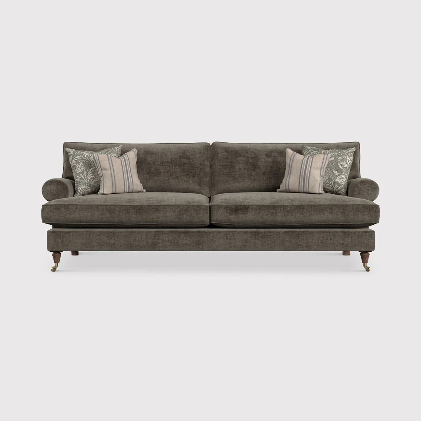 English Heritage Finch Large Sofa Standard Back, Grey Fabric | Barker & Stonehouse 1