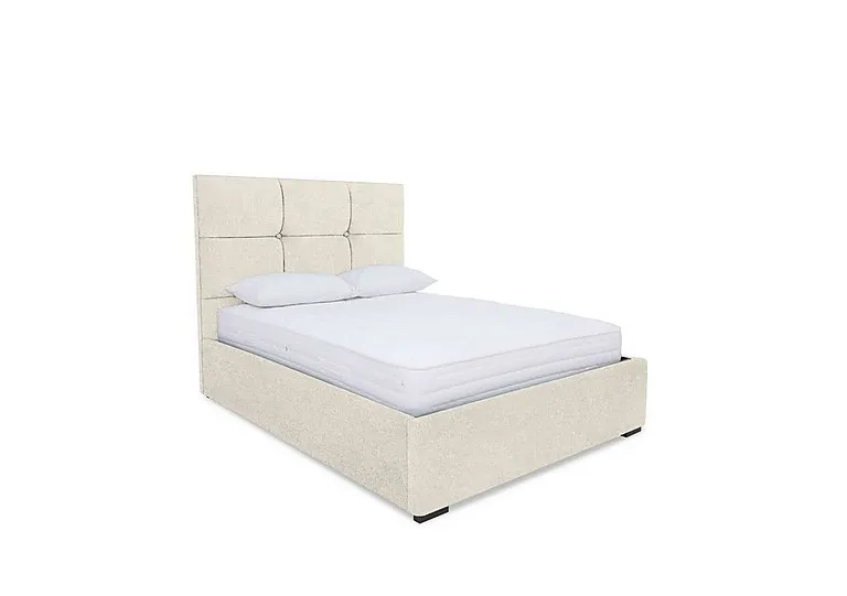 Rubix Ottoman Bed Frame - King Size - Ice Cream