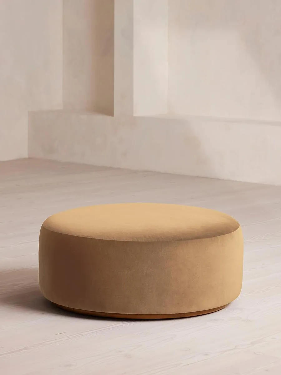 Aline Ottoman, Velvet, Camel