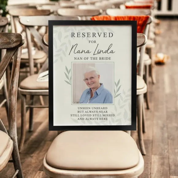 Personalised Reserved For Photo Poster Frame 3
