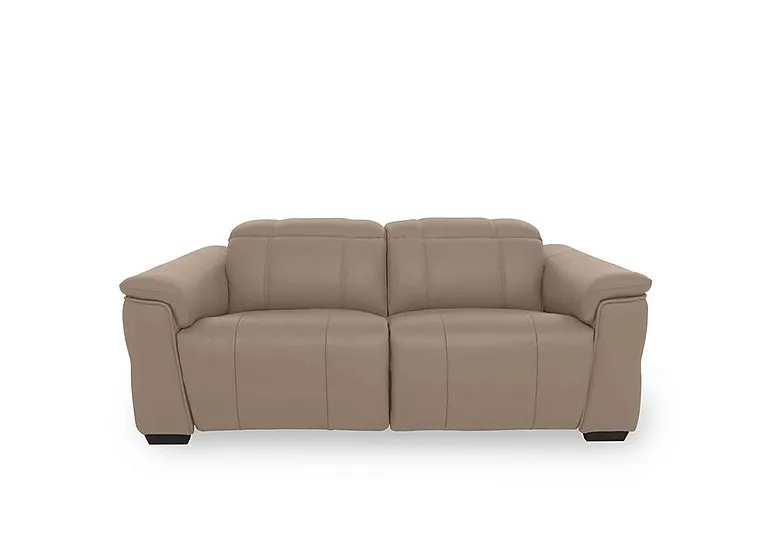 Inca NC Leather 2 Seater Power Recliner Sofa with Power Headrests - Barley