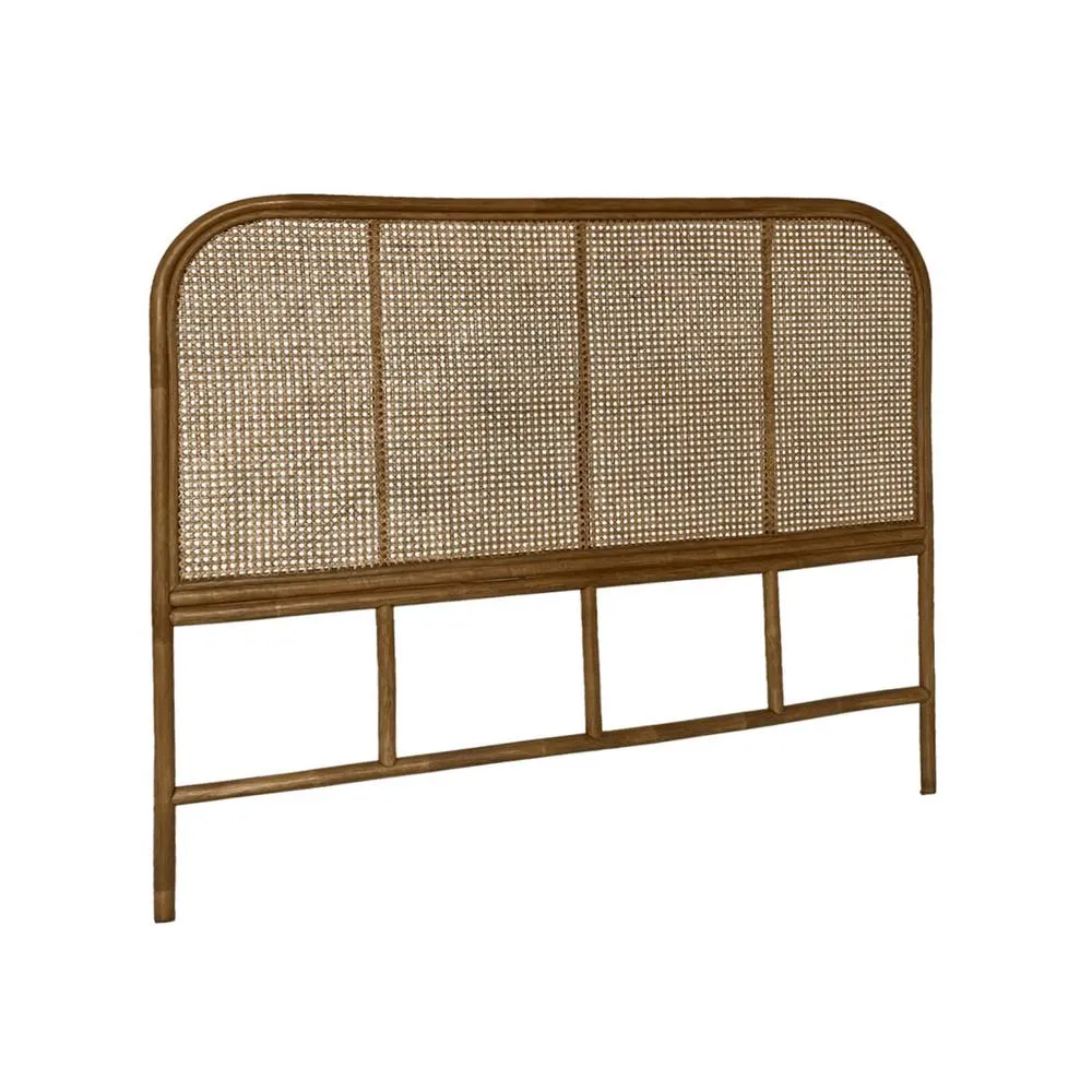 sweeek Dark rattan & cane headboard in Dark Brown 2