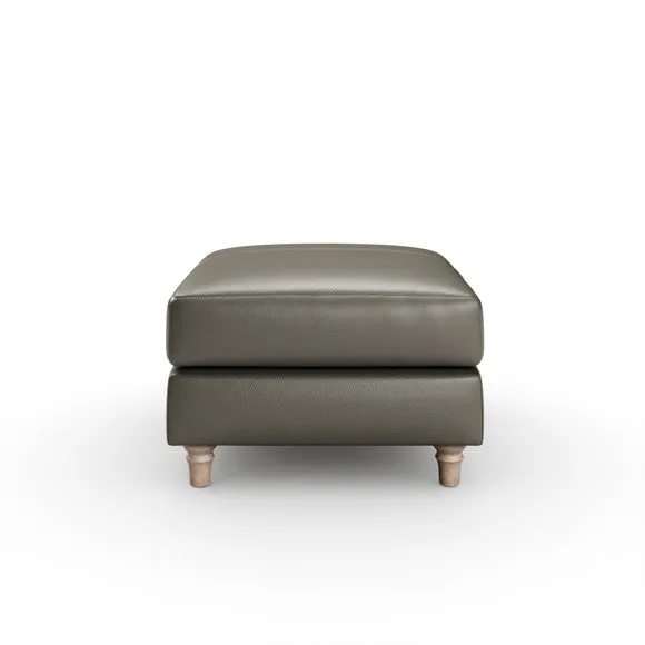 Flori Classic Leather Footstool 6