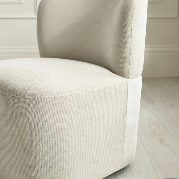 Lunetta Chenille Armless Accent Chair 5