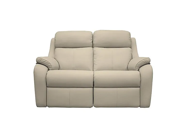 Kingsbury 2 Seater Leather Sofa - No Recliner - Oxford Mushroom