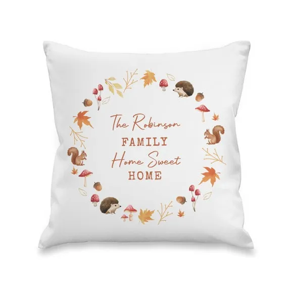 Personalised Autumn Square Cushion 2
