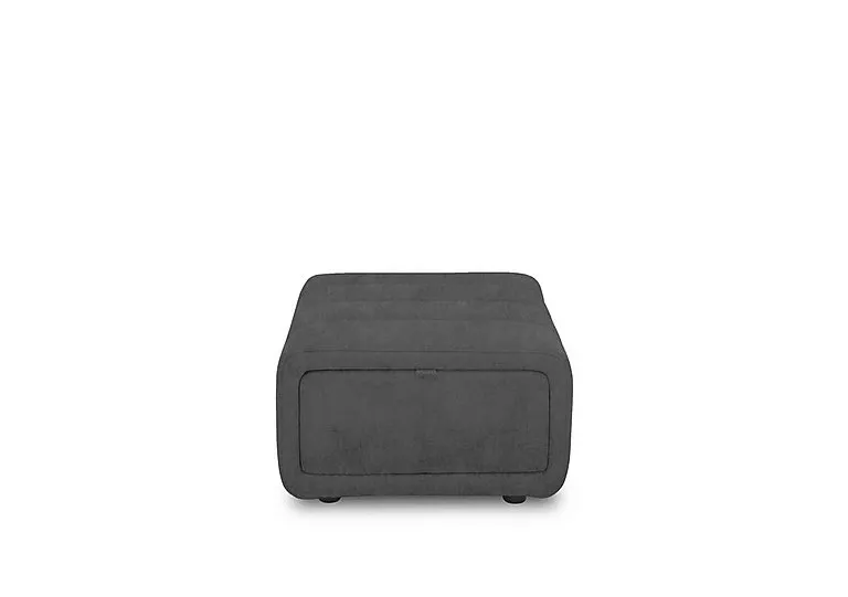 Elphaba Fabric Storage Footstool - Manhattan Charcoal