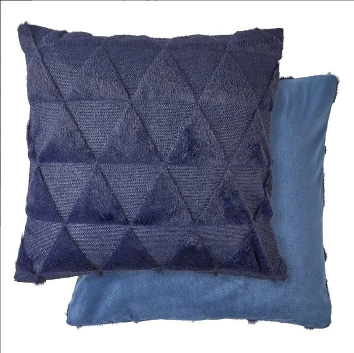 New Edge Blinds Newton Triangle Collection Soft Touch Cushion Cover in Blue