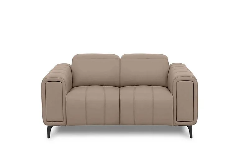 Elphaba Leather 2 Seater Sofa with Storage Arms