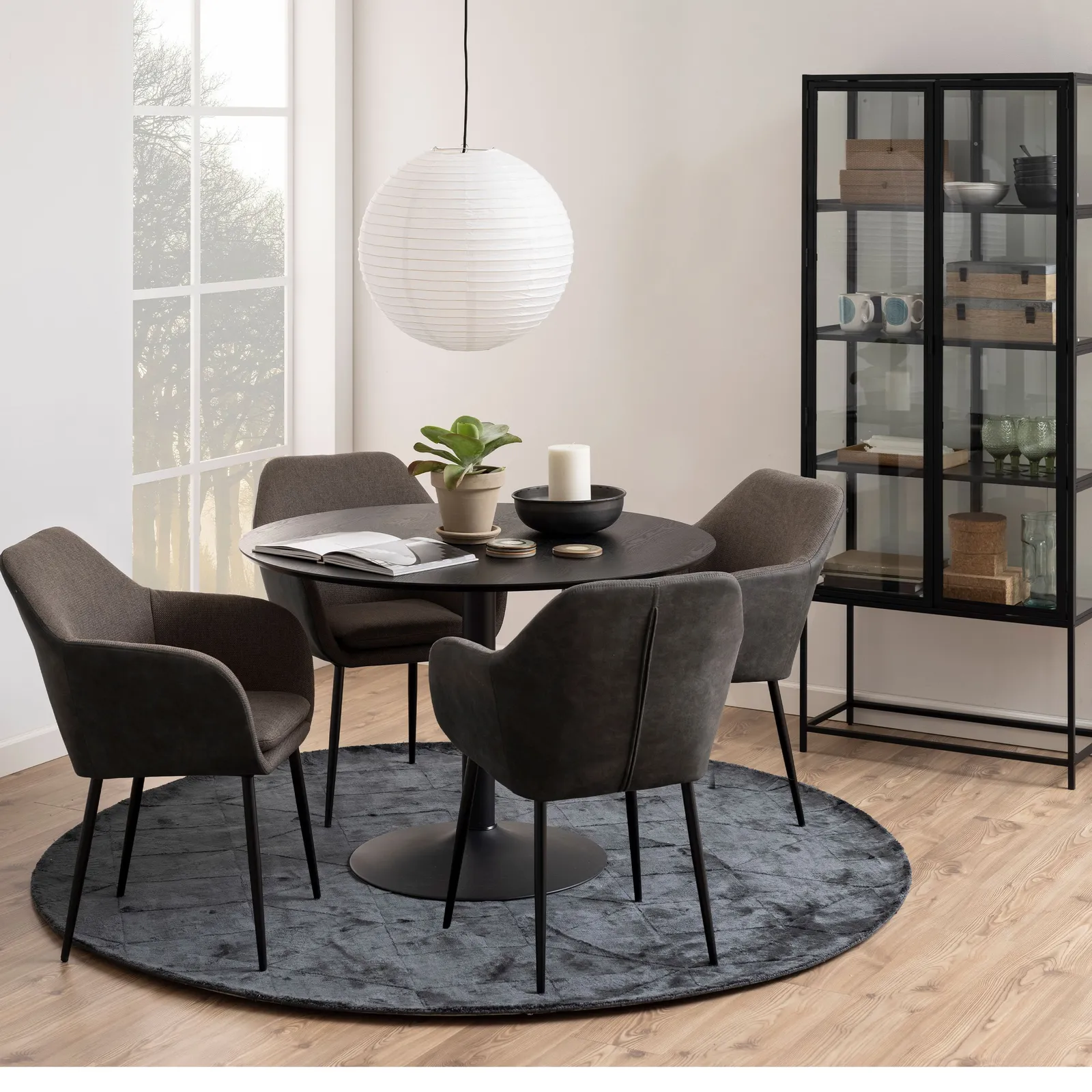 Furniture To Go Ibiza Round Dining Table in Black Ash 3