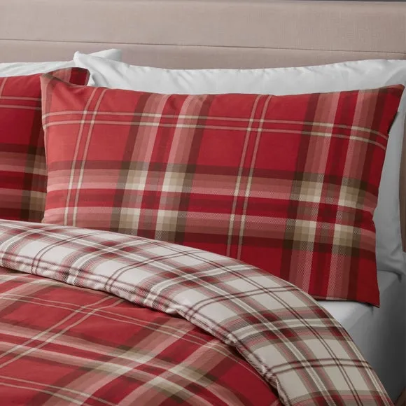 Catherine Lansfield Kelso Check Duvet Cover & Pillowcase Set 3