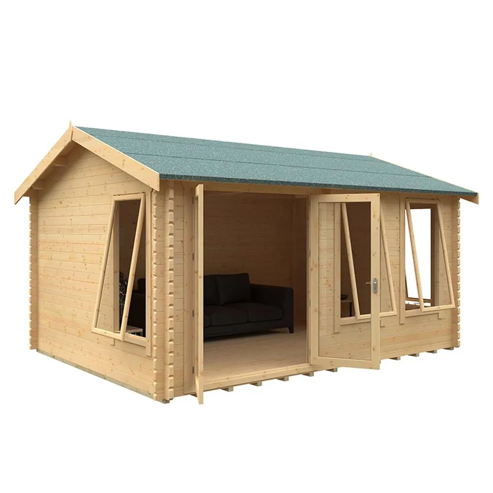 Buttercup Farm 16x12 The Sherborne 44mm Cabin - L475 x W355 x H282.9 cm in Natural