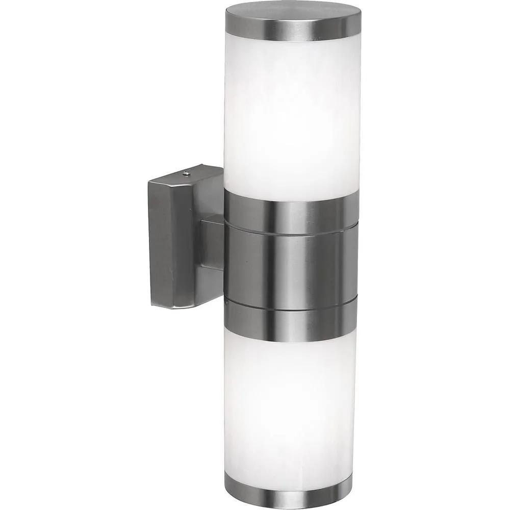 Netlighting Xeloo Outdoor Up Down Wall Lamp Stainless Steel IP44 2x E27 in Grey 2