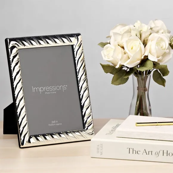 Impressions Silver Plated Swirl Textured Photo Frame 1