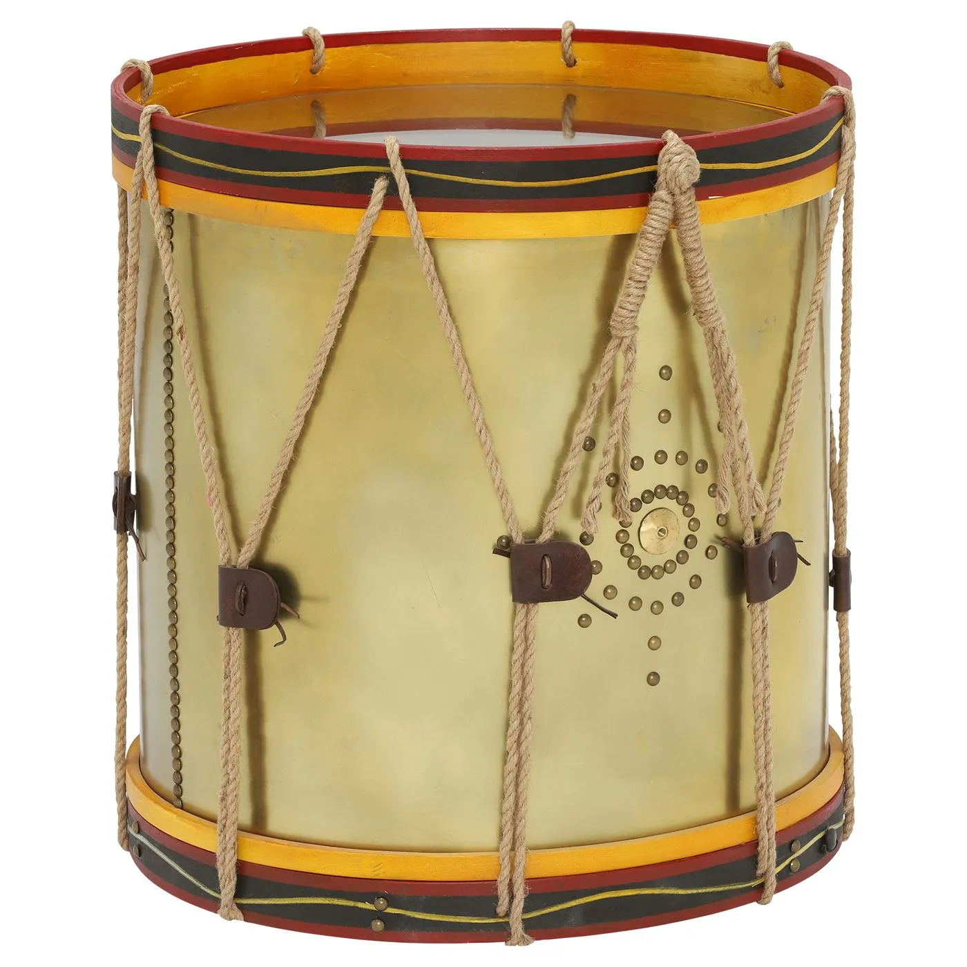 Timothy Oulton Regiment Drum Side Table, Gold Metal | Barker & Stonehouse 6