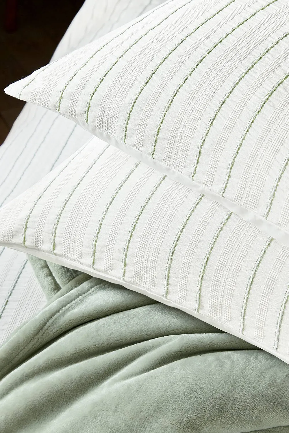 Helena Springfield 'Waffle Stripe' Duvet Cover Set in Soft White 5