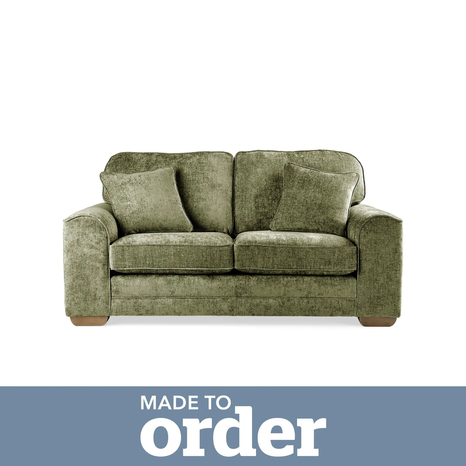 Morello 2 Seater Sofa Luxury Chenille Premium Chenille Olive