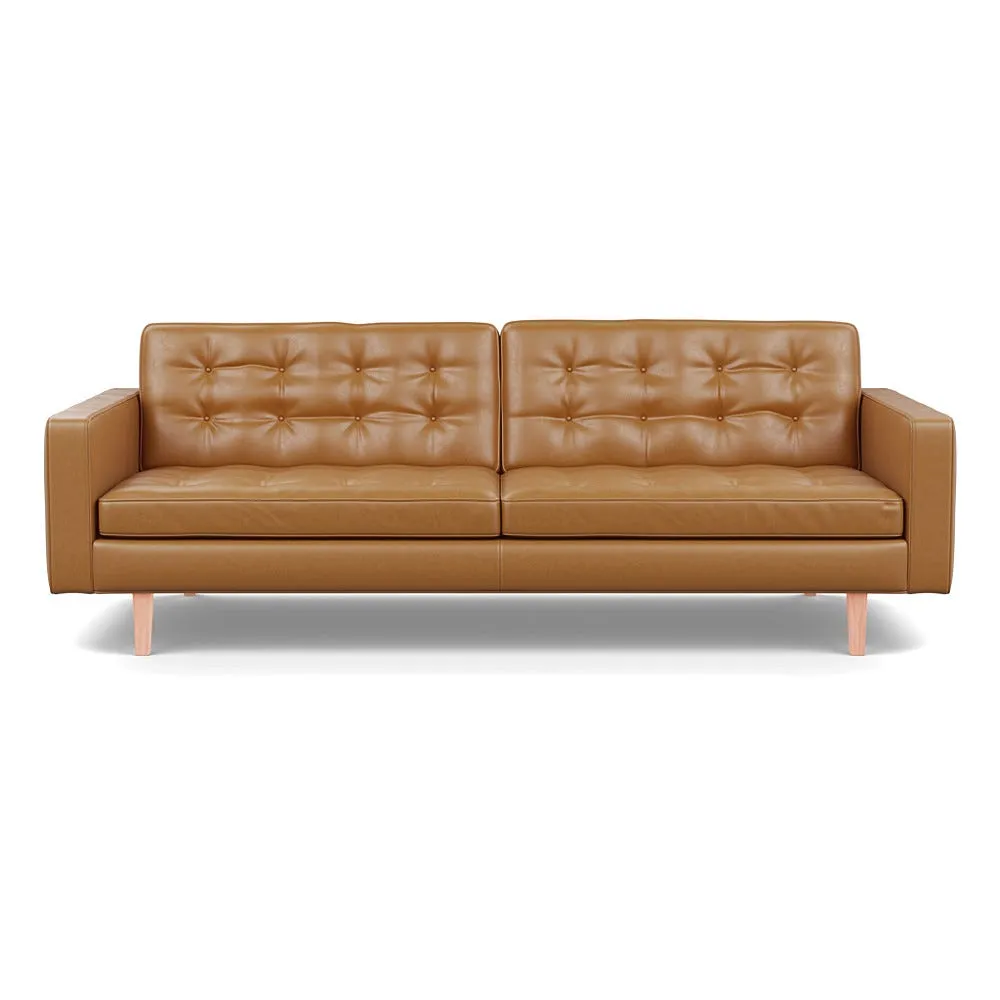 Heal's Hepburn 4 Seater Daino Leather Parchment Natural Feet 1